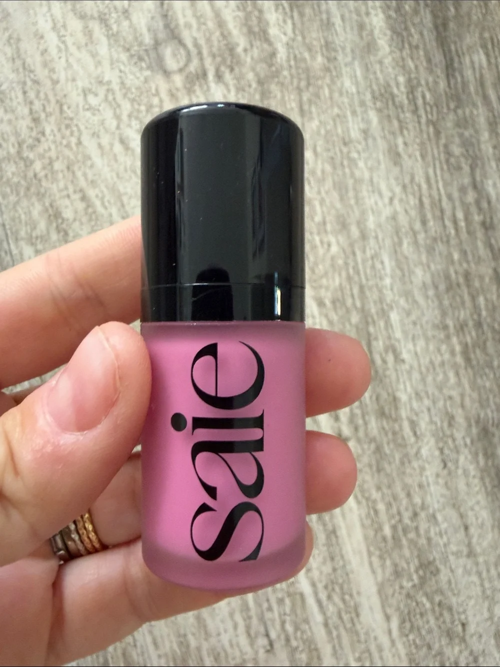 Saie Pink Cream Cheek Tint in baby